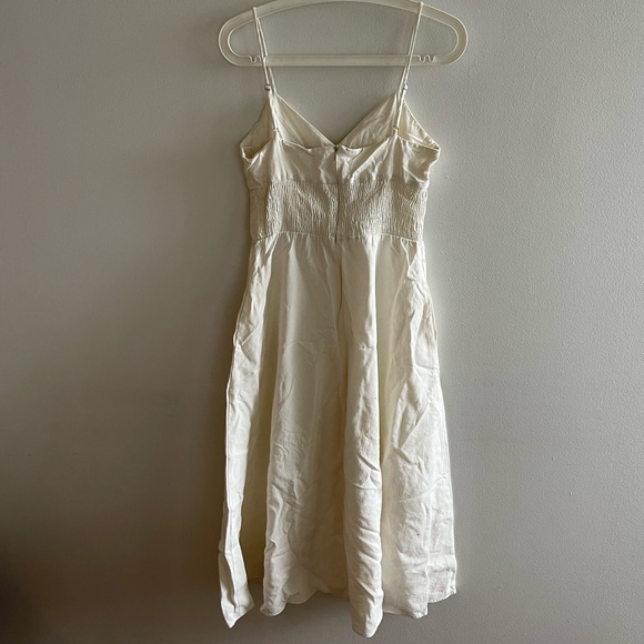 Zara linen spaghetti strap summer dress - Picture 2 of 2